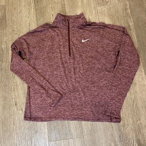 Nike Women's Maroon Quarter-Zip Top